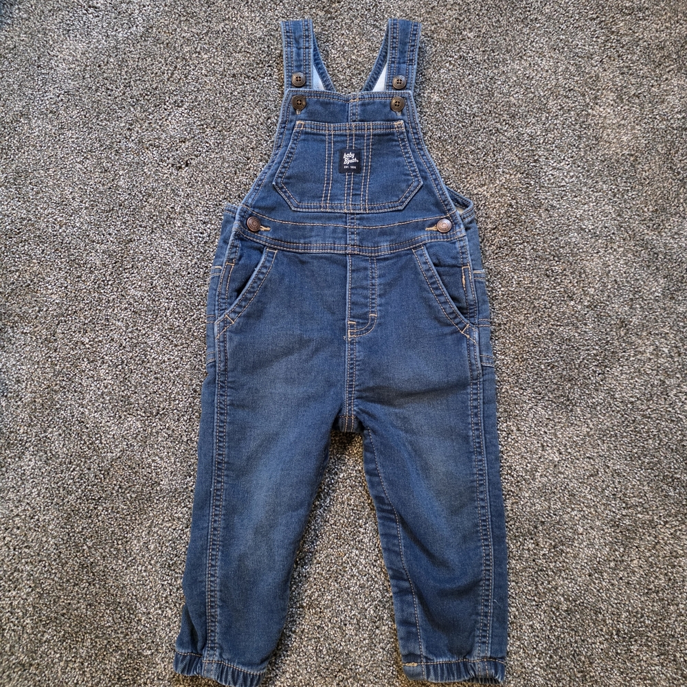 OshKosh B'gosh Baby Stretch Denim Classic Overalls - Dark Wash Size 18 months